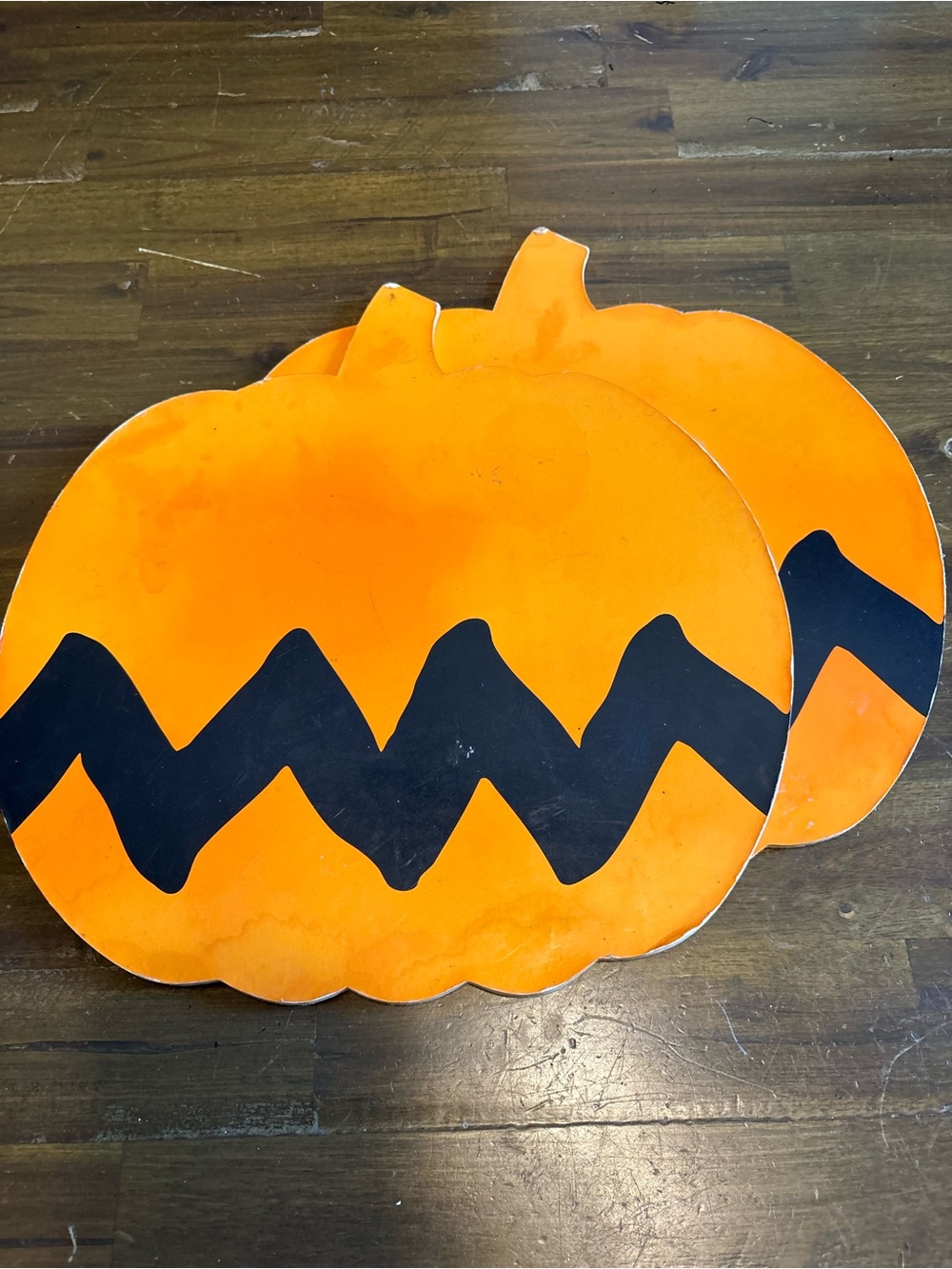 Pottery Barn Halloween Peanuts Charlie Brown Pumpkin Set Placemats Decor